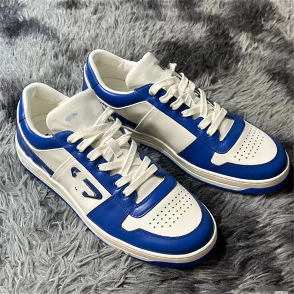 2026 Nuevos cuero genuino Zapatos de tapa baja versátiles para hombre Zapatos de punta redonda casuales cómodos y de moda Cuero transpirable Internet Zapatos de celebridades del mismo estilo