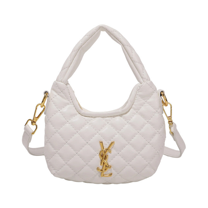 Bolso cruzado de un solo hombro bordado con diseño de bolso transfronterizo para mujer, diseño de bolso de mano de nicho, con patrón de diamantes bordado y vendido