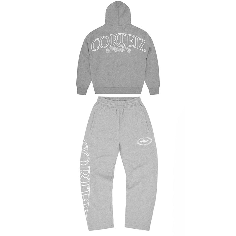 Mix Tracksuit Set Loose Printed Sweatshirt