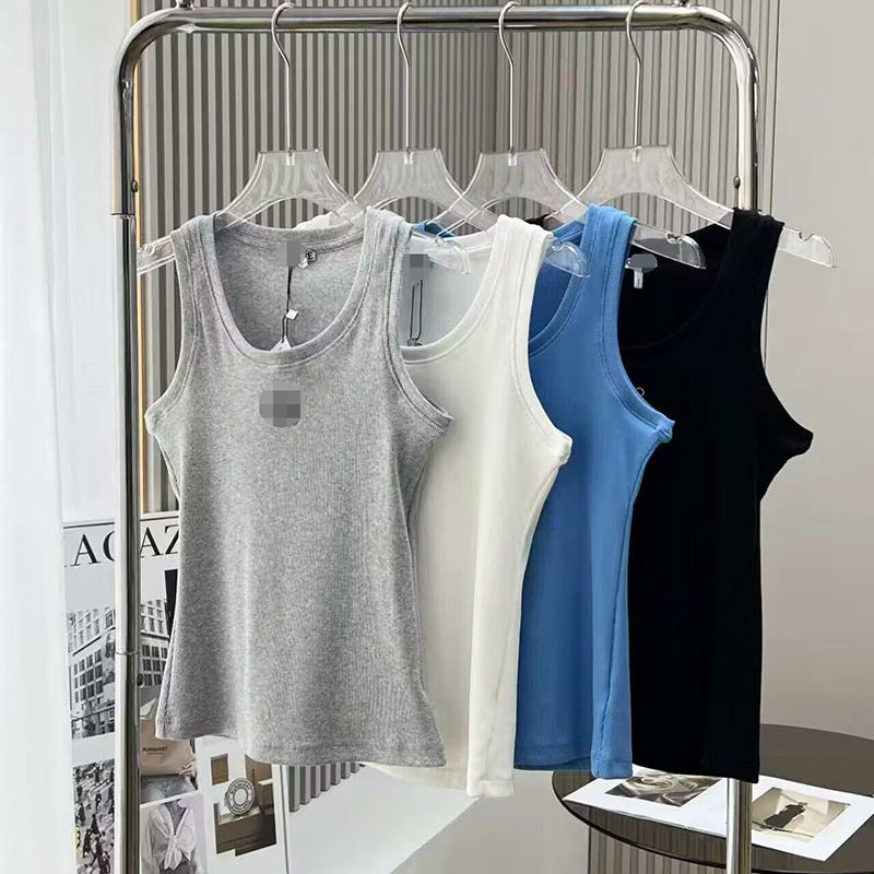 Women's Ribbed T-Shirt LO | Embroidered Cotton