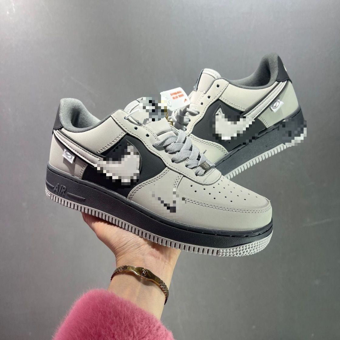 AF1 White and Grey Sneakers | Low Unisex Design