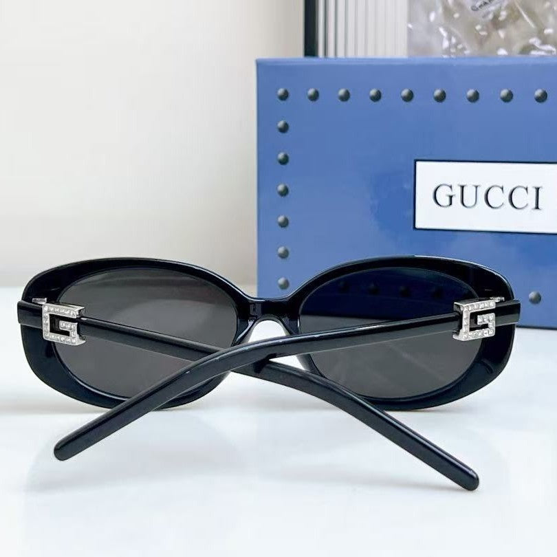 Gafas de sol para mujer de la marca G y nuevas gafas ovaladas con panel con letras y protección UV GG1684