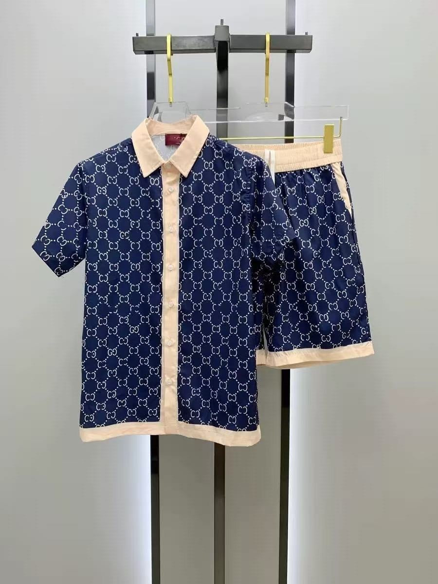 Conjunto Camisa y Pantalón Corto Hombre | Estilo Europeo Verano
