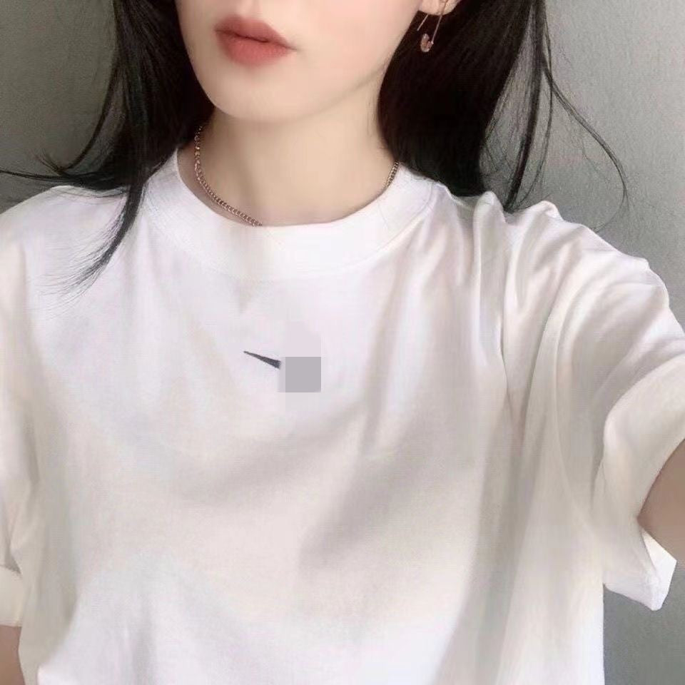 Camiseta Algodón Gancho Bordado Holgada Unisex