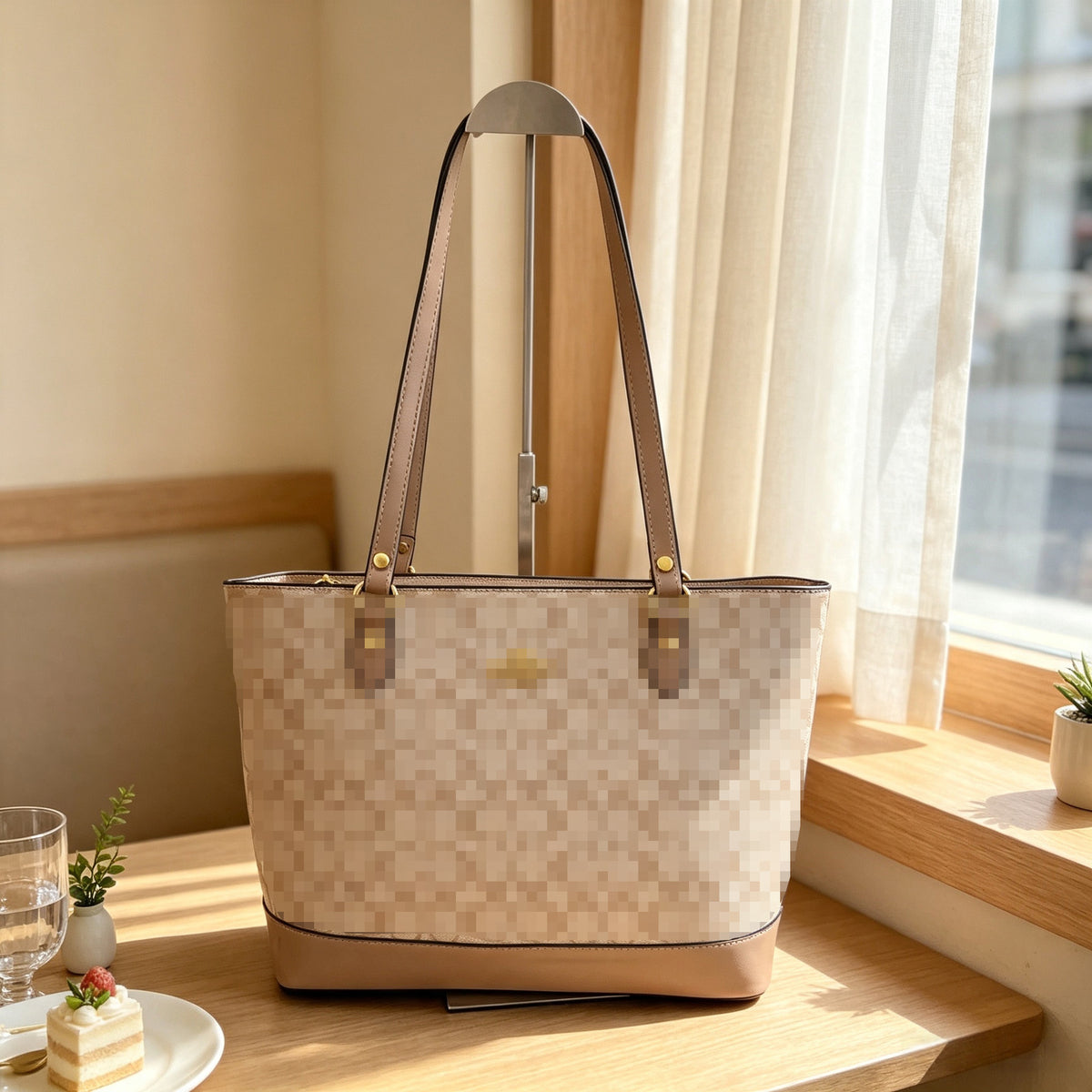 Damen-Schultertasche mit Kou-Letter-Print | Vintage mit großem Fassungsvermögen | Ohne Karton