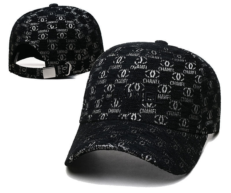 Gorras de béisbol versátiles unisex de estilo coreano con bordado 3D de alta versión, protección solar estilo Chanel al por mayor