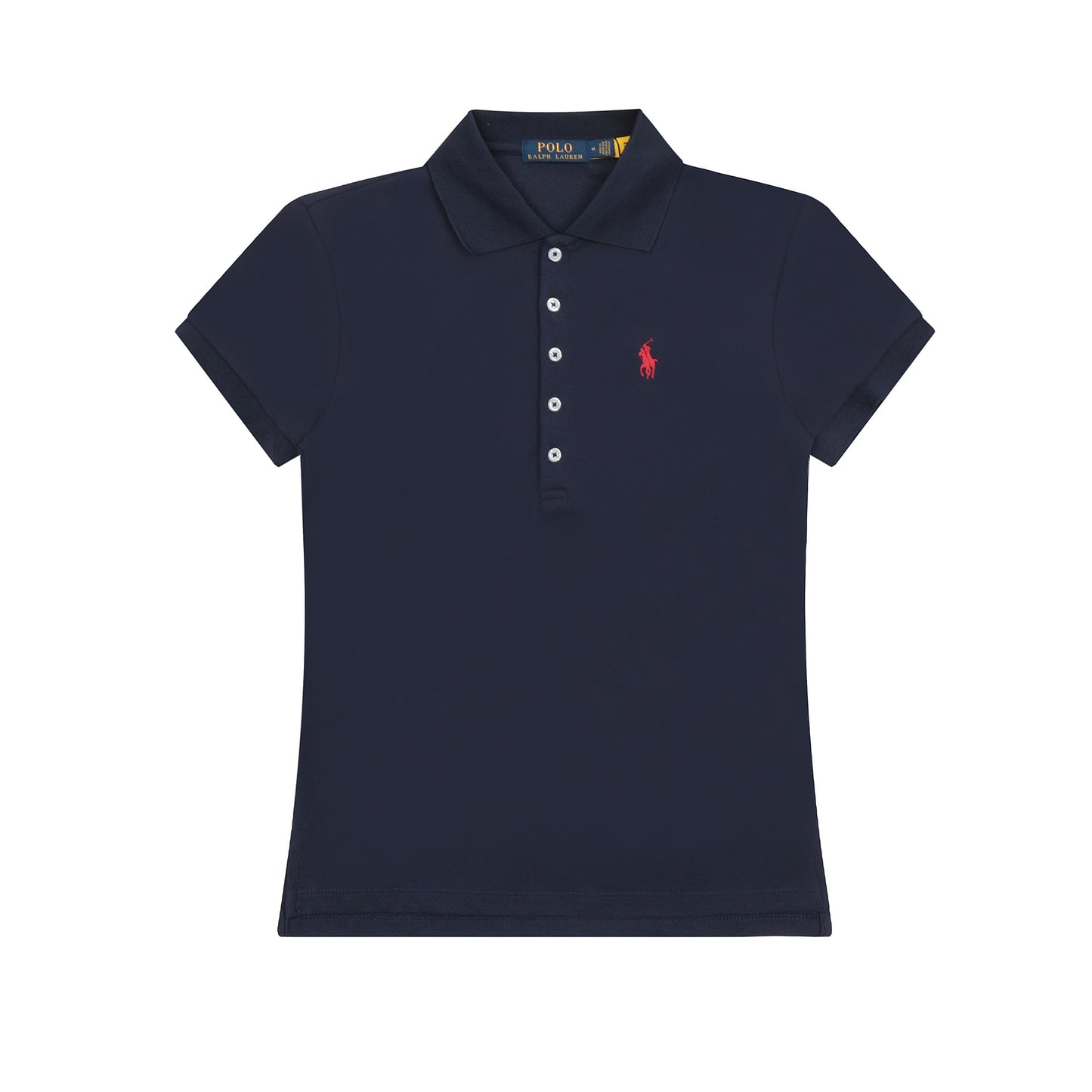 2024 Verano de moda 2024 Nuevo War Horse Camisa Polo Casual Sencilla de Cinco Botones Bordada para Mujer, Manga Corta