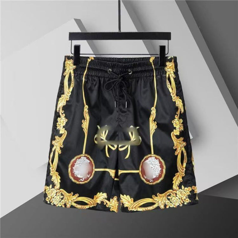 Verano 2026 Nuevos pantalones de playa transfronterizos europeos y americanos de secado rápido, pantalones cortos casuales holgados y de moda al por mayor