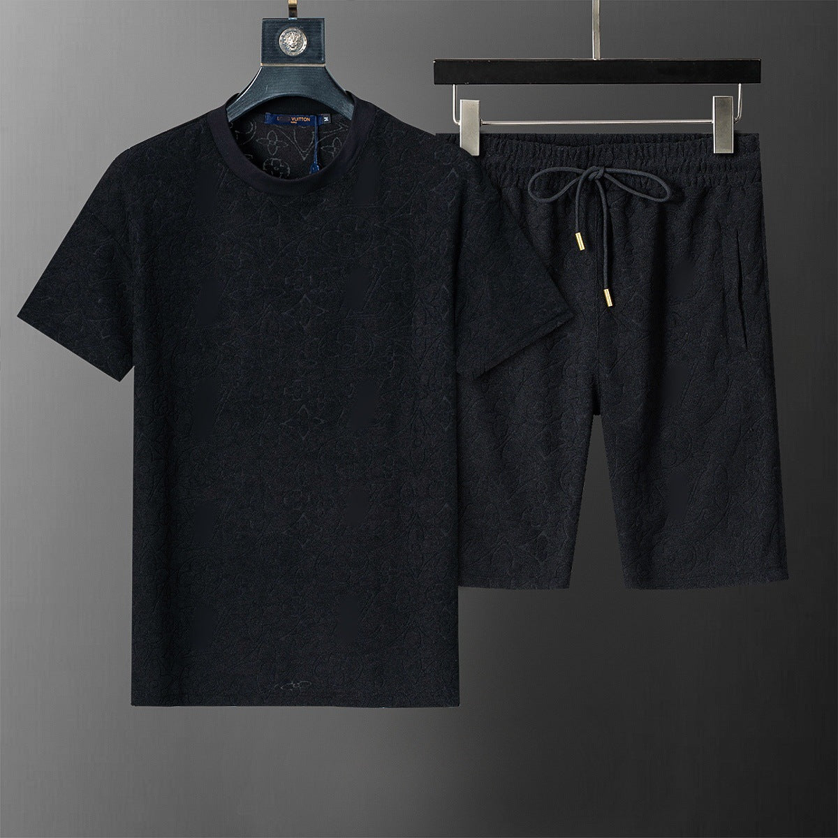 ()25 nuevos pantalones cortos B familia G Jacquard Moda casual Traje de comercio exterior para hombres y mujeres Trajes de primavera para hombre