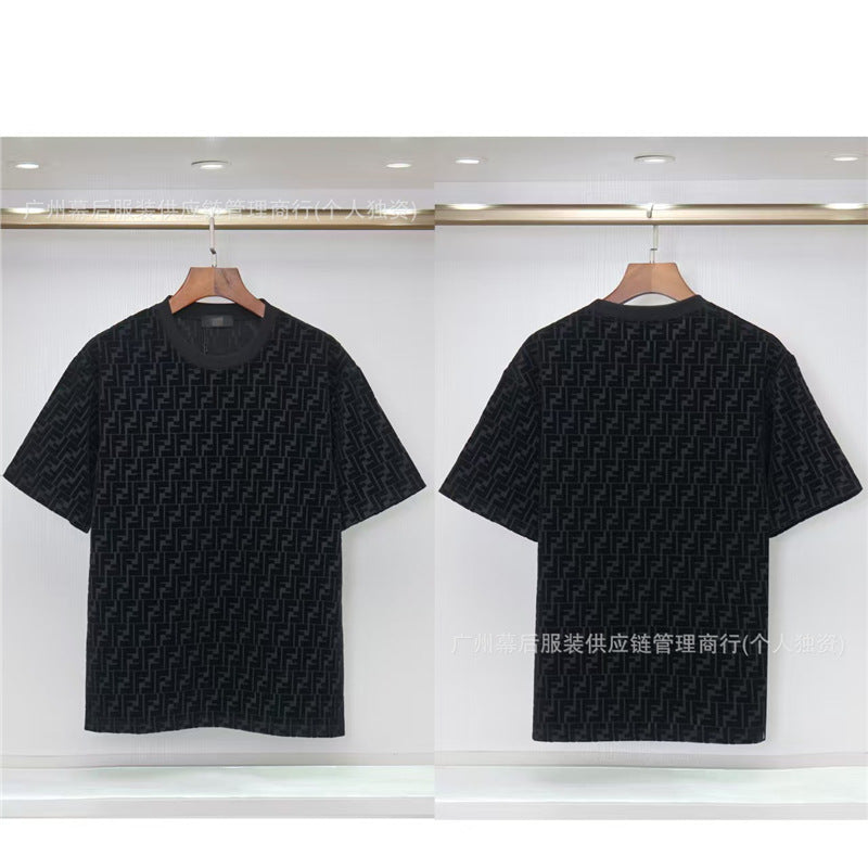 Versión correcta de la tendencia de lujo de París B: 26SS nuevo bordado unisex con cuello redondo, camiseta de algodón de manga corta y manga corta, comercio exterior