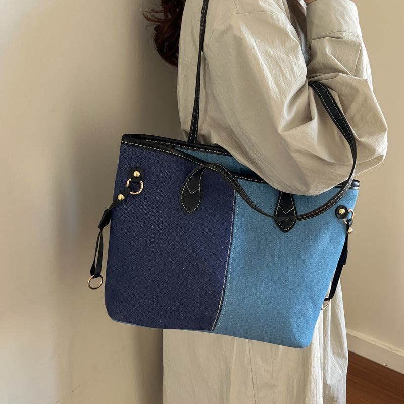 Bolso Tote De Mujer Color Block