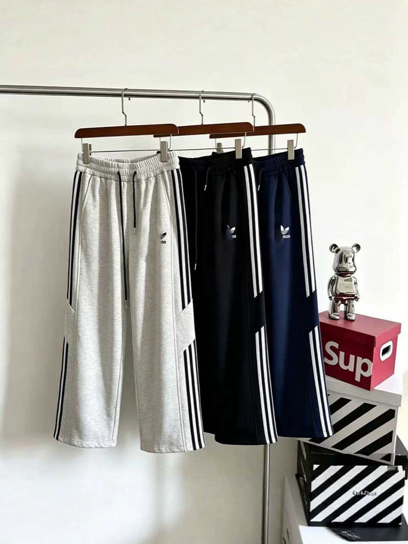 Striped Loose-Fit Sweatpants A