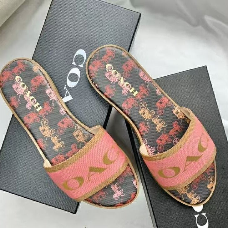 Zapatillas Planas Bordadas Mujer | Chanclas Playa Verano