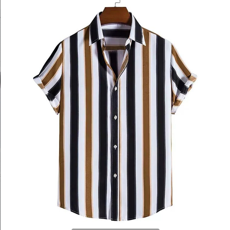 Chemise homme imprimée P | Col et boutons