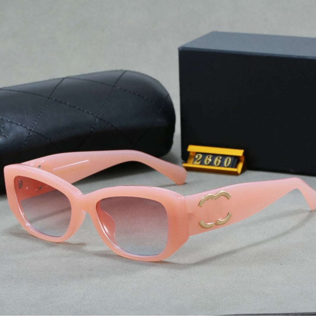 Gafas de sol doble C con el logo Xiaoxiang para mujeres, superventas de celebridades de internet Xiaohongshu, gafas de sol para hombre, transmisión en directo de ventas calientes 2660