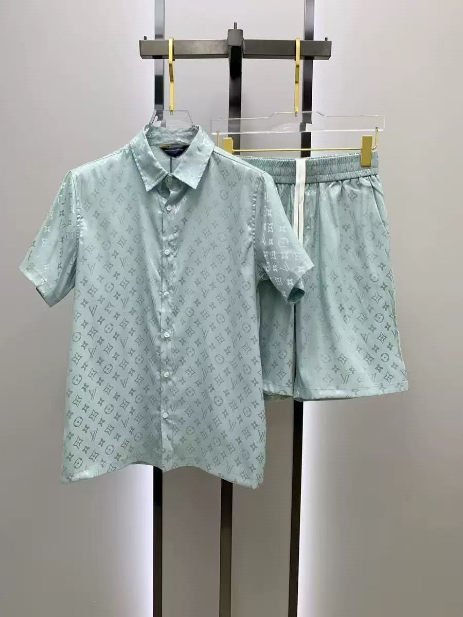 Conjunto Camisa y Pantalón Corto Hombre | Estilo Europeo Verano