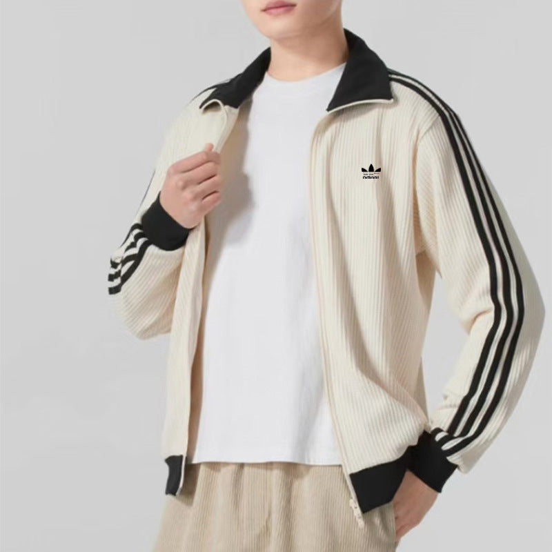 Veste de sport vintage à trèfle gaufré