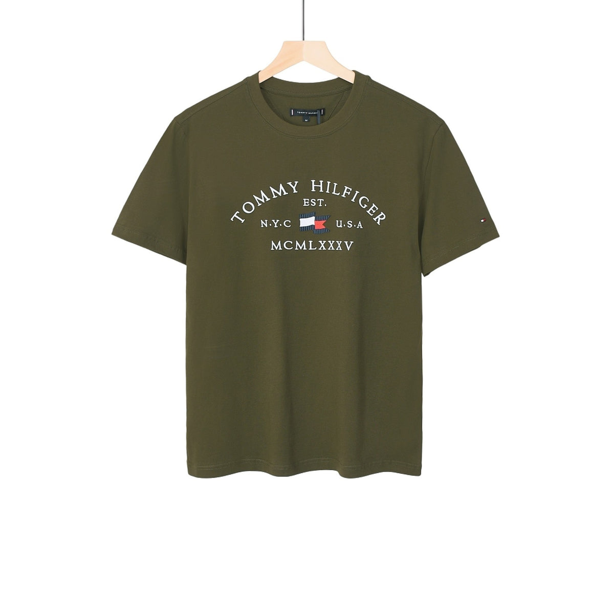 T-shirt Tommy a maniche corte ricamata di coppia | Puro cotone
