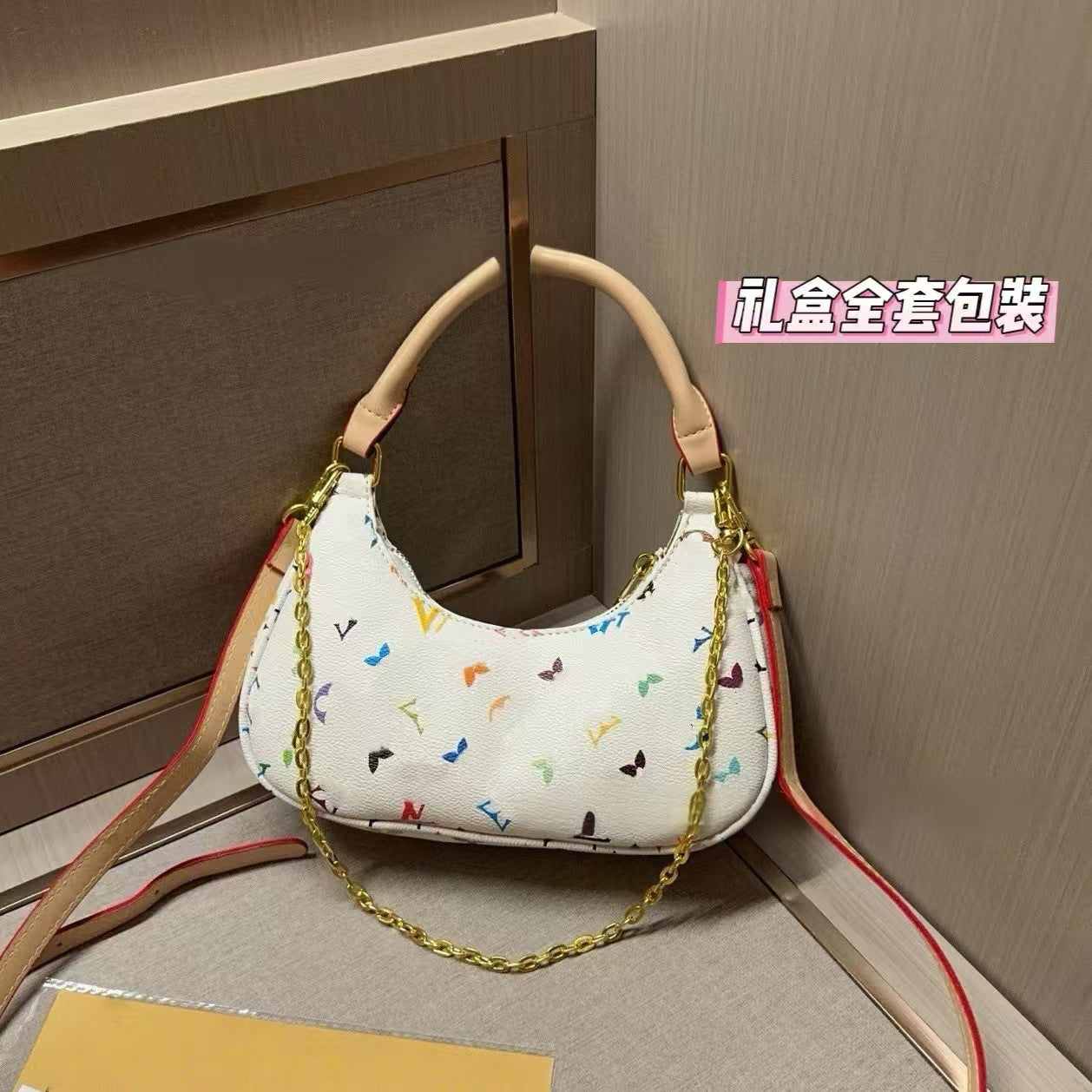 Nuevo bolso clásico Crescent transfronterizo 2025, bolso versátil de mano para llevar, bolso cruzado de un solo hombro de moda para mujer, bolso Pea Moon