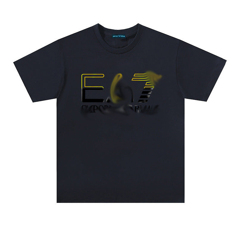 Nueva camiseta transfronteriza de manga corta con letras con letras casual y suelta de algodón puro para mujeres en la calle dropshipping