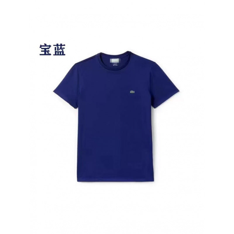 Camiseta Logo Pez Bordado Manga Corta Cuello Redondo