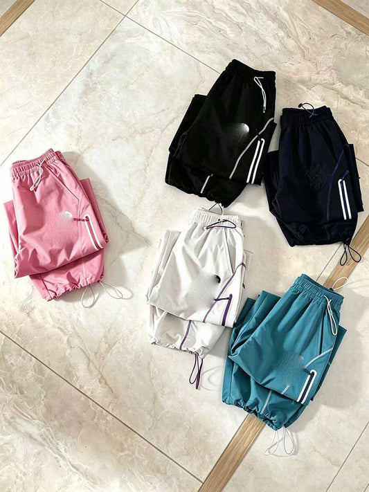 New Casual Street Trend 2026: Versatile mid-rise layered long pants, unisex striped, solid color, breathable, lightweight and breathable