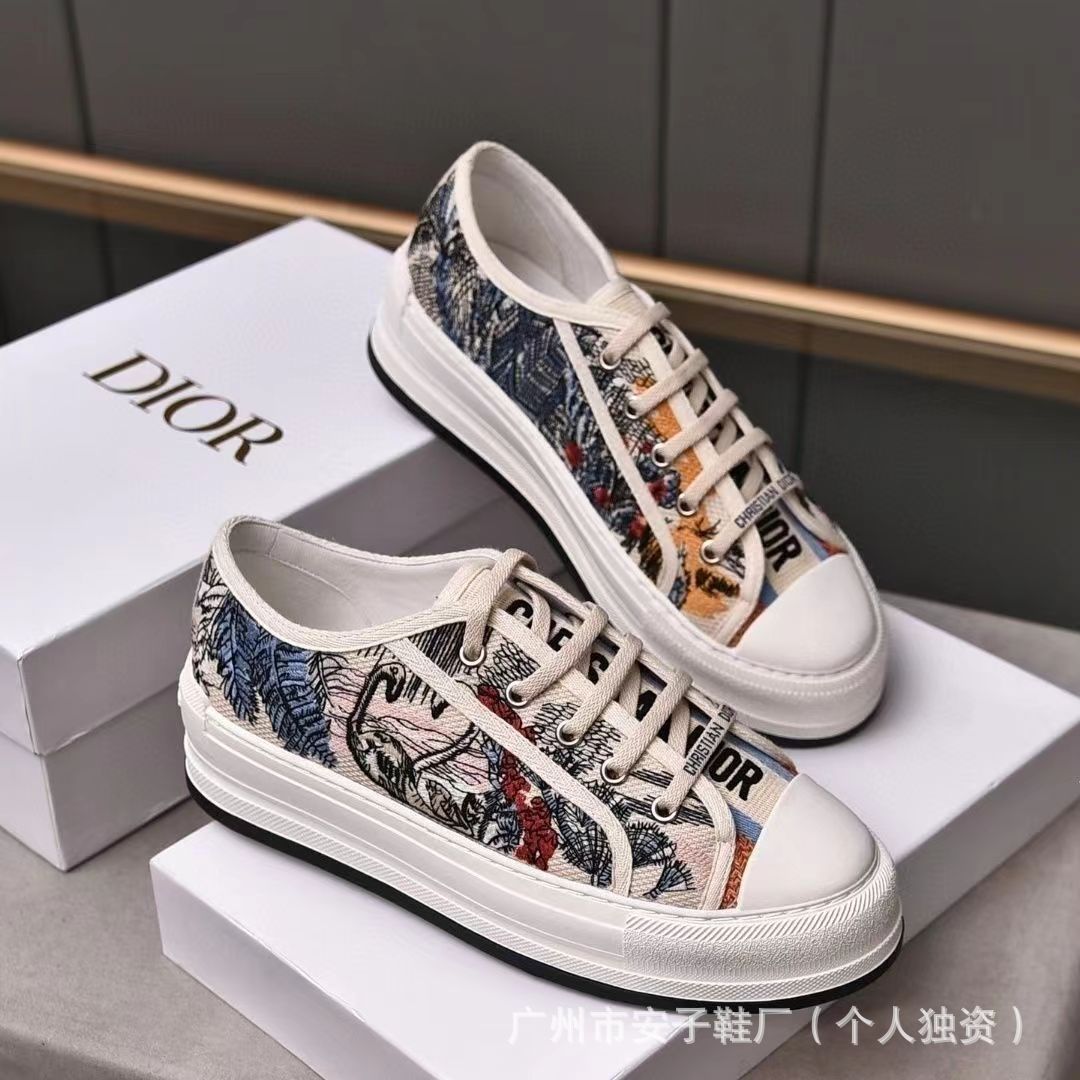 Familia D zapatos planos de mujer de primavera y otoño con letras bordadas, zapatos planos de mujer con cordones resaltados y versátiles, descanso transpirable y conjunto completo de embalaje