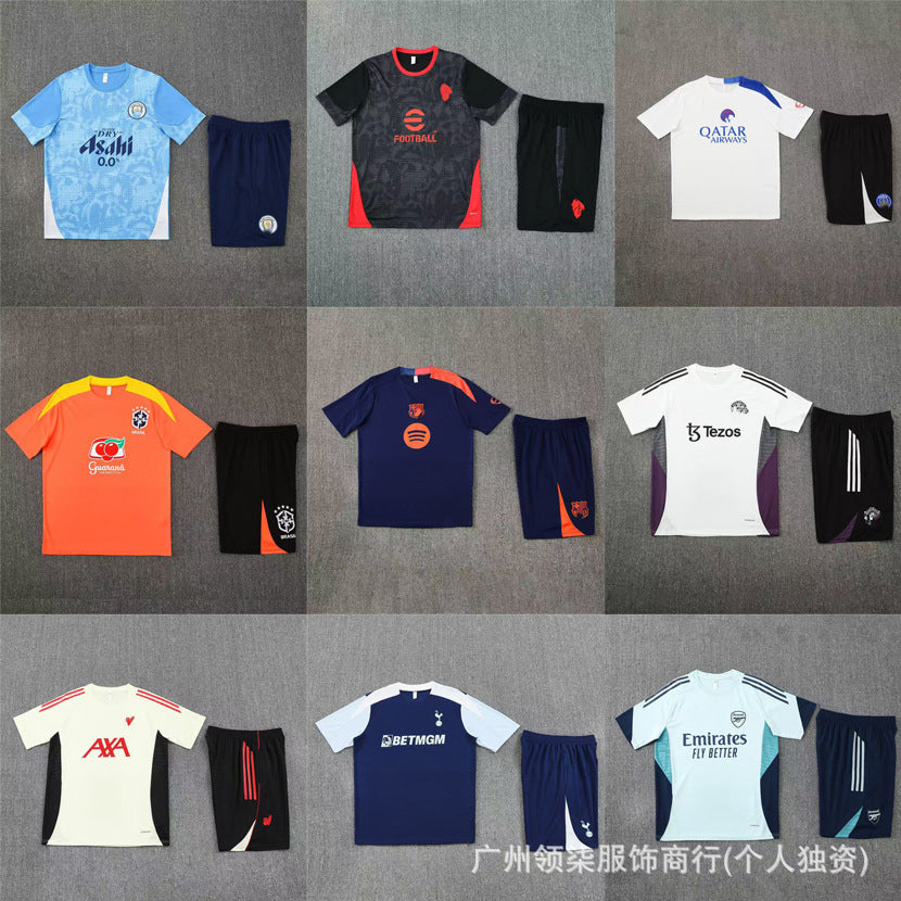 Nuevas camisetas de fútbol, Arsenal Chelsea, Portugal, Brasil, Argentina, conjuntos de entrenamiento previos al partido, manga corta adulto al por mayor