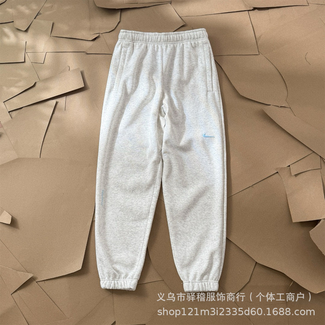 Nuevo outono NOCTA silicona pequeña etiqueta DeakeNK serie de pato masculino co-marcado, pantalones de chándal casuales