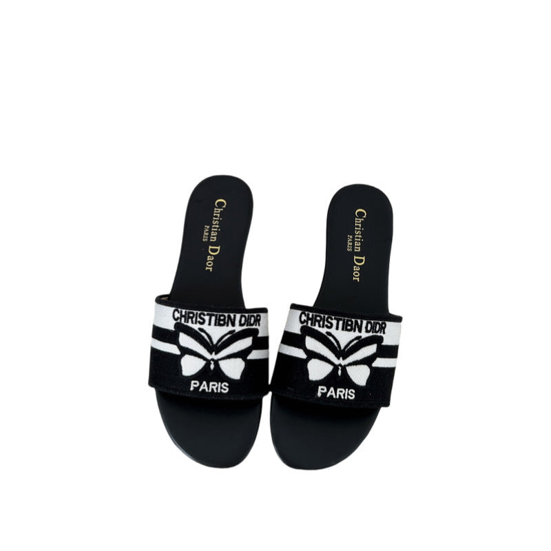 Zapatillas de verano 2025 para zapatillas versátiles de ropa exterior de mujer