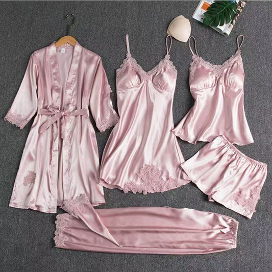 Comercio exterior femenino nuevos pijamas de talla grande de varias piezas, pijamas de talla grande con compresas para sujetadores