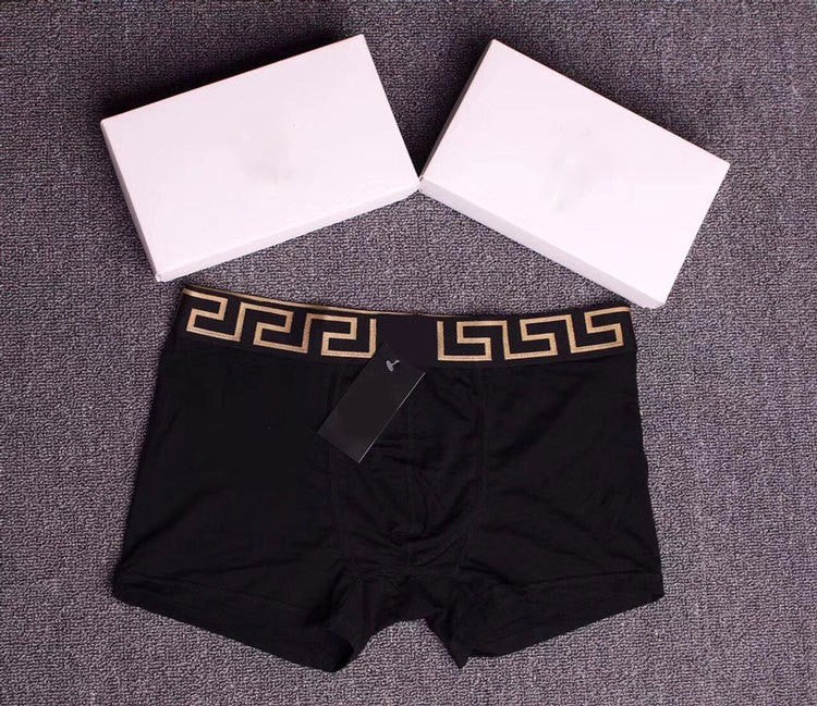 Etiqueta de cabeza humana Bóxer de algodón puro para hombres Ropa interior bóxer