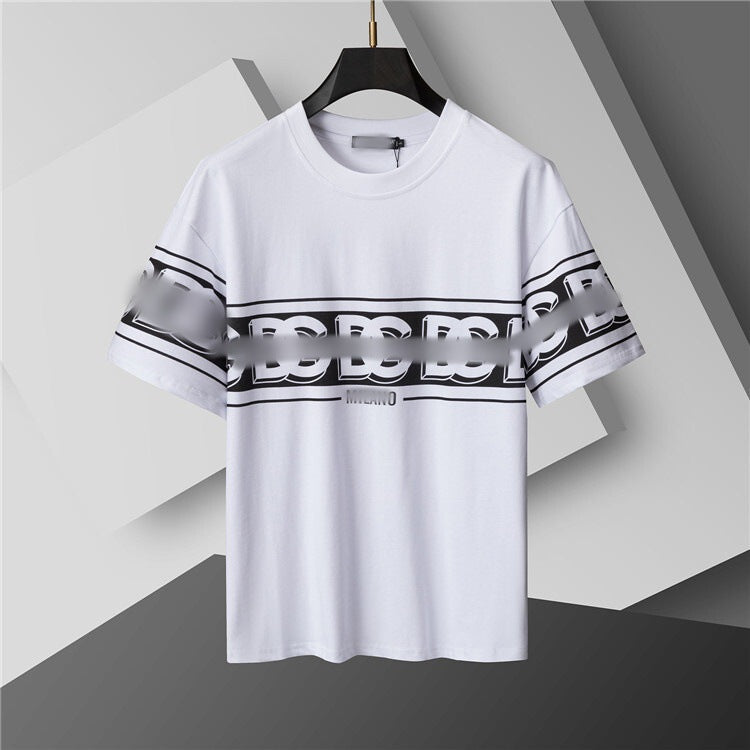 Versión correcta de 2026 de la nueva camiseta ligera de lujo de verano, camiseta de manga corta de cuello redondo y versátil para hombres y mujeres, países extranjeros de Europa y Estados Unidos