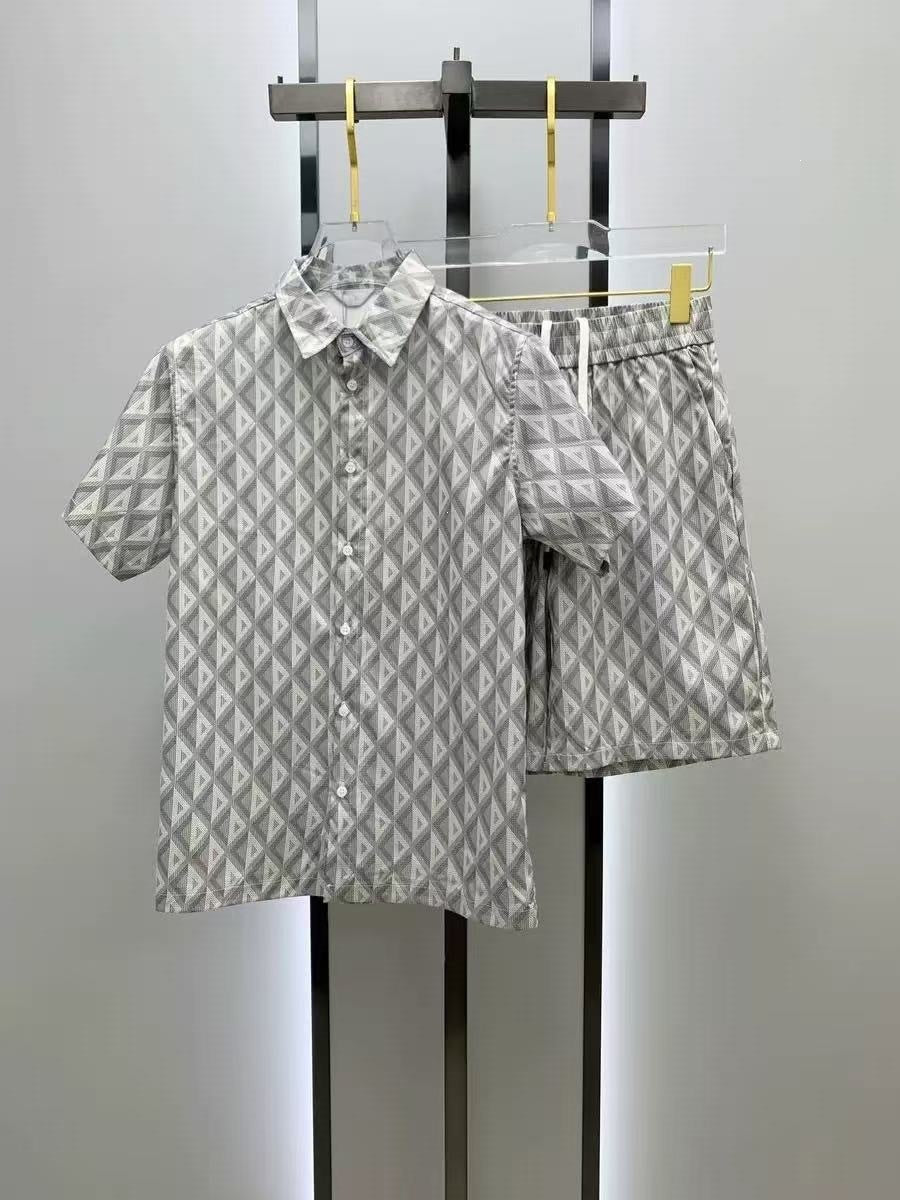 Conjunto Camisa y Pantalón Corto Hombre | Estilo Europeo Verano