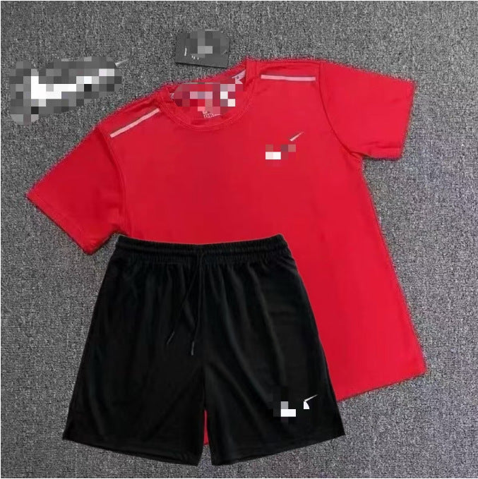 Deportes de verano, baloncesto, fitness, entrenamiento de atletismo masculino y femenino, manga corta, secado rápido, pantalones cortos de atletismo, conjuntos de ropa deportiva