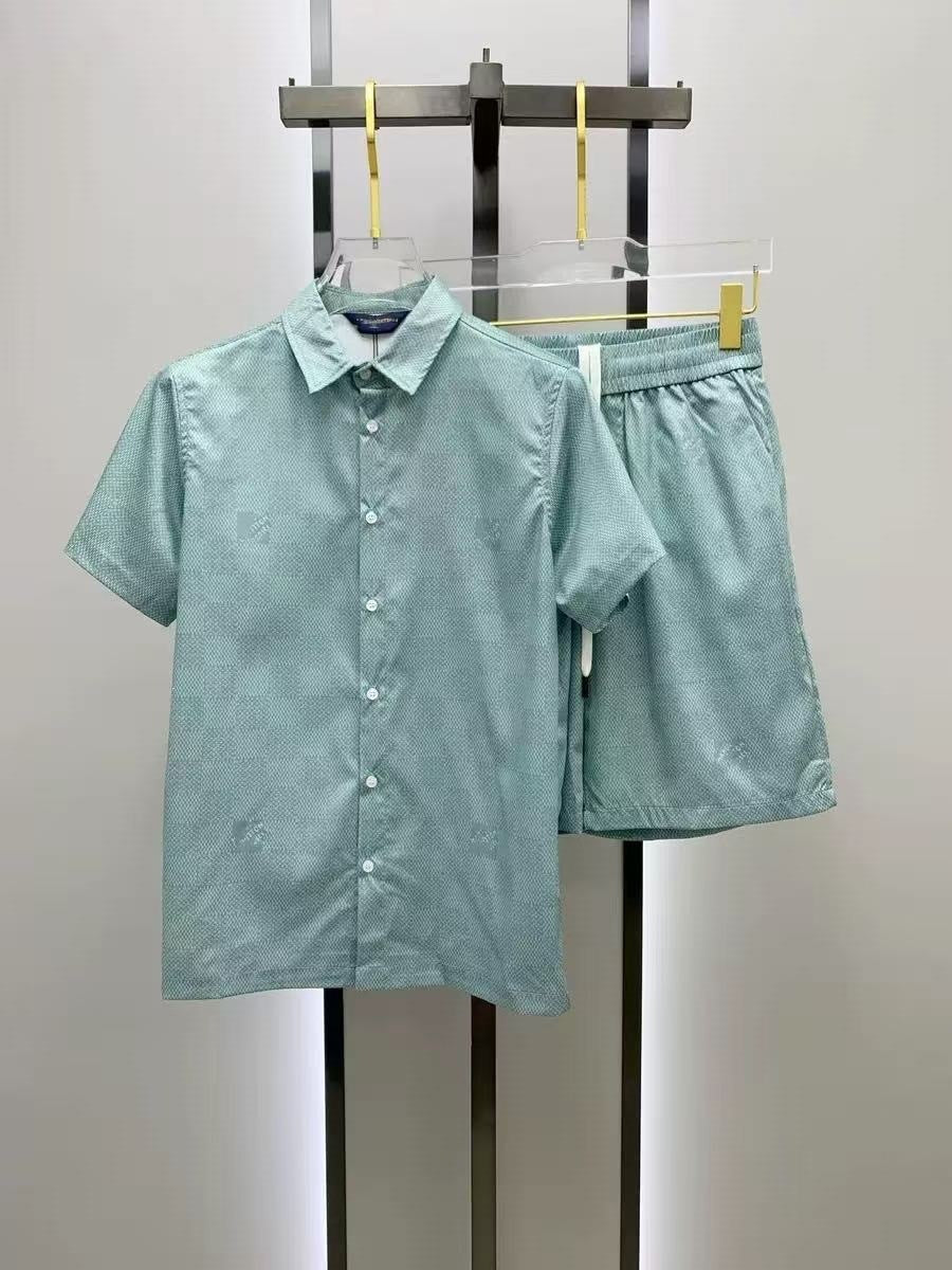 Conjunto Camisa y Pantalón Corto Hombre | Estilo Europeo Verano