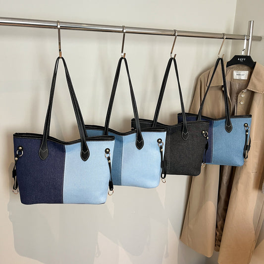 Bolso Tote De Mujer Color Block