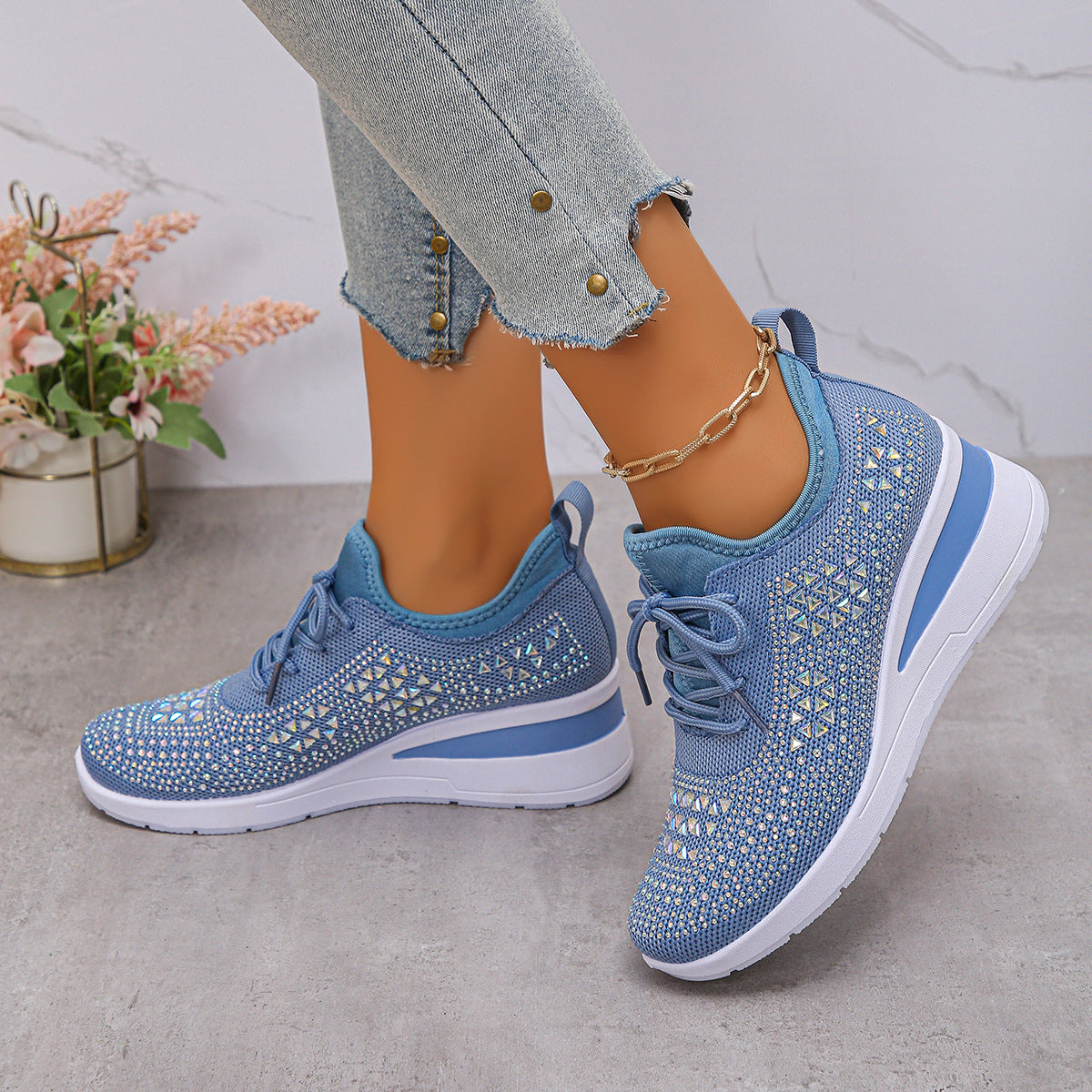 Zapatillas nuevas transfronterizas, zapatillas de mujer, zapatillas casuales transpirables primavera 2026, zapatillas de malla deportivas de malla para realzar