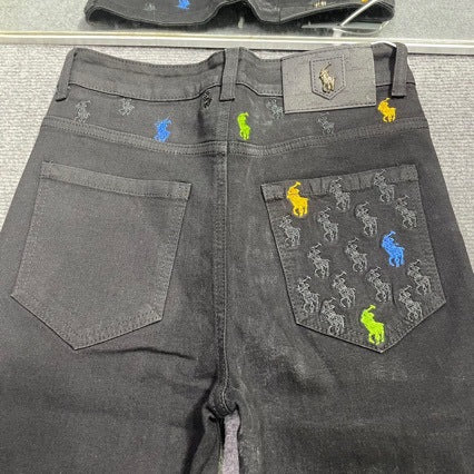 Men's Black Jeans | Slim Straight Fit Spring Autumn