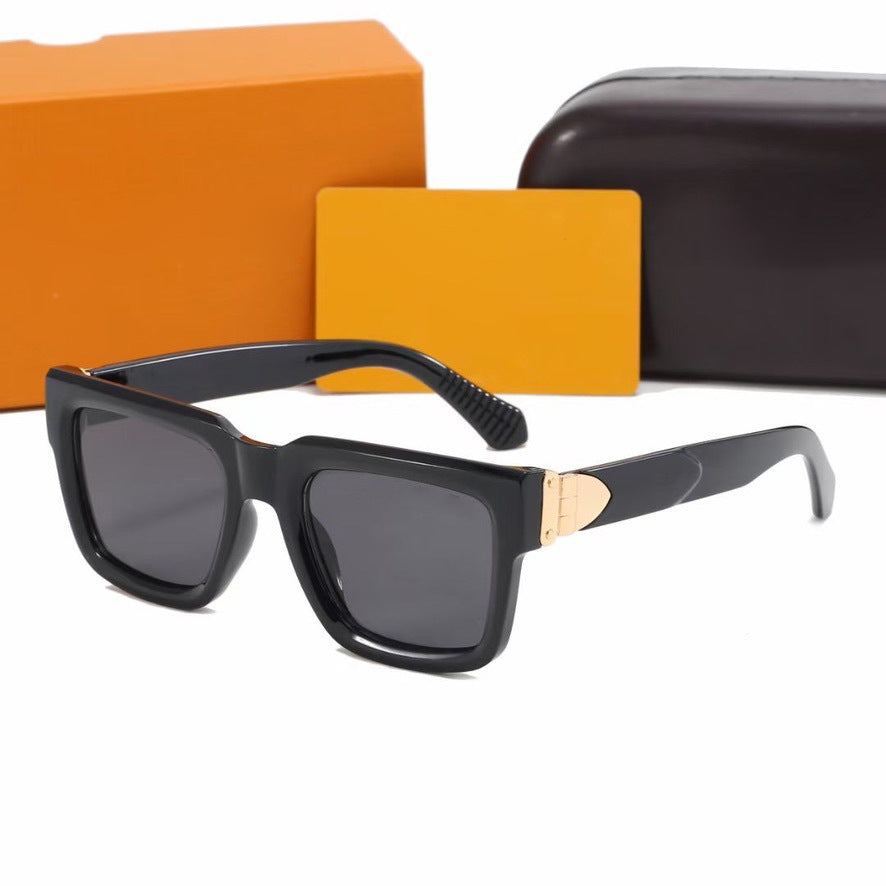 Montura cuadrada grande para hombres y mujeres, gafas de sol para exportación de Amazon, gafas de estilo coreano, gafas de sol con protección UV con letras INS L2060
