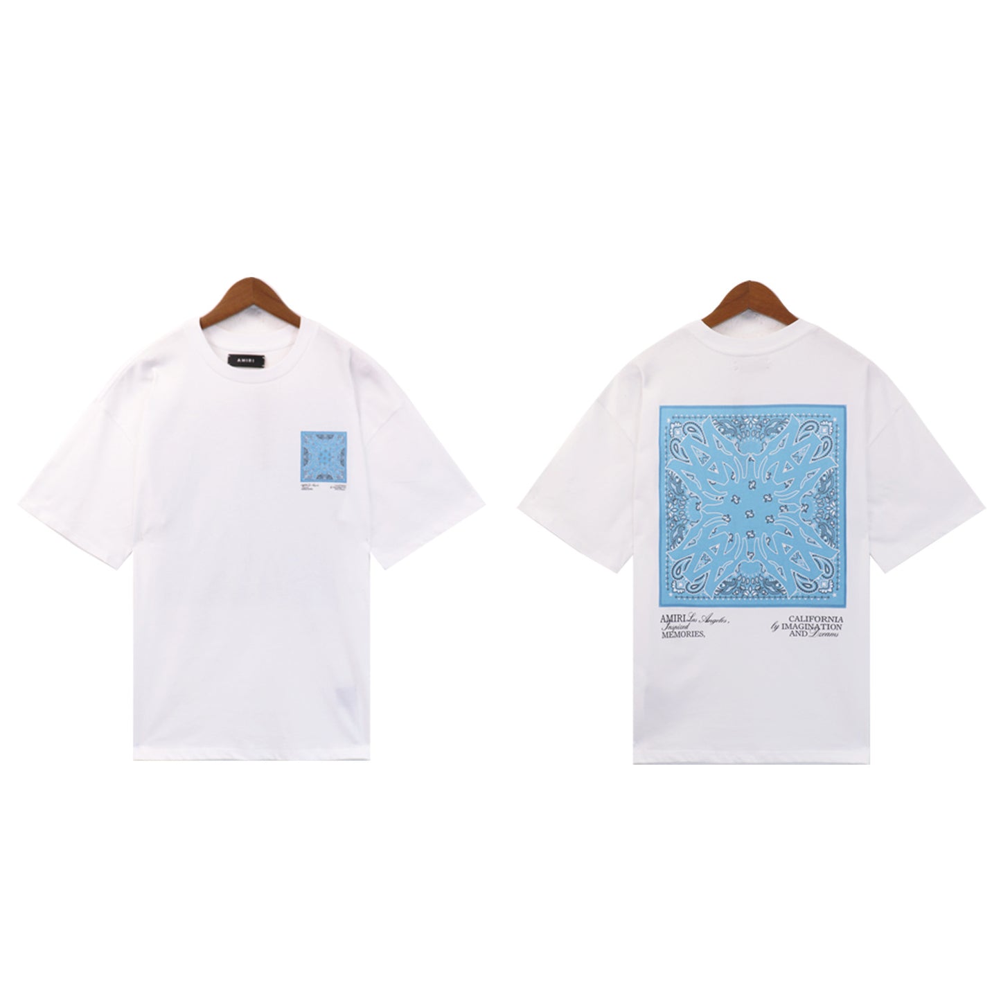 2024 Verano 2024 AM1R1 ICON Letter Totem Letter Totem Pattern Coconut Tree T-shirt Unisex