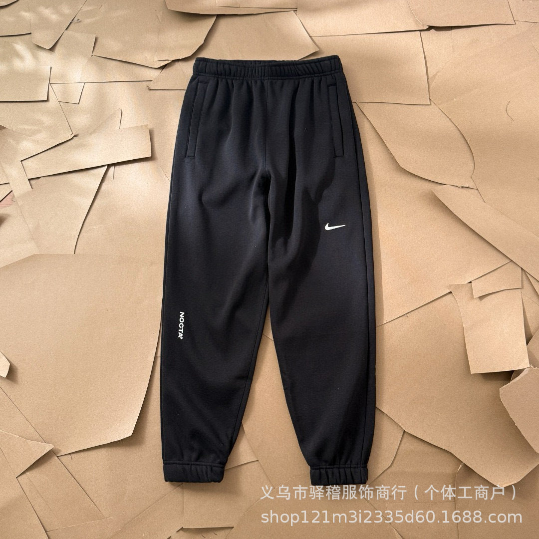 Nuevo outono NOCTA silicona pequeña etiqueta DeakeNK serie de pato masculino co-marcado, pantalones de chándal casuales