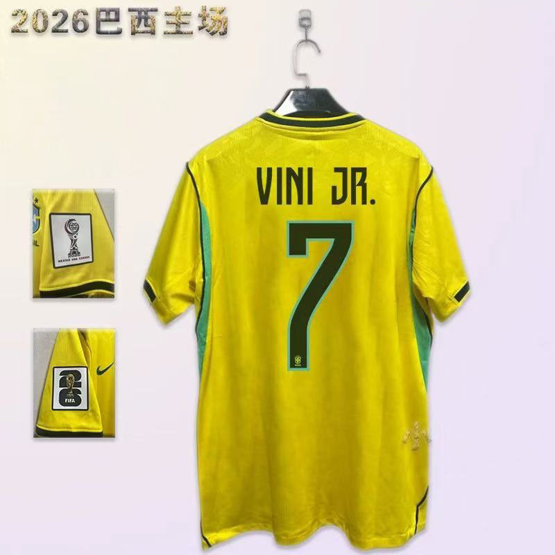 Francia, Brasil, Portugal, España, Argentina, número de partido en casa 19, Yamal, camiseta de fútbol, edición fan