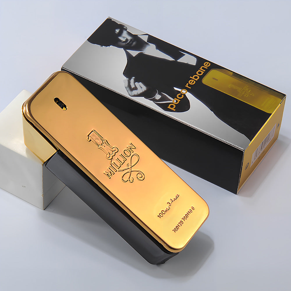 Perfume masculino Golden Million BRIC transfronterizo 100ml, notas maderas de cuero duradera, perfume fuerte para caballeros