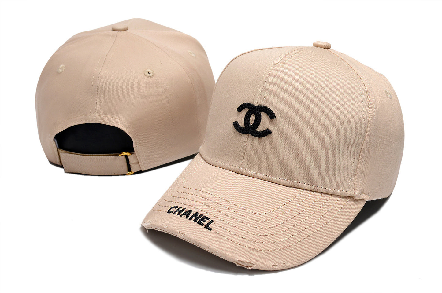 Gorras de béisbol versátiles unisex de estilo coreano con bordado 3D de alta versión, protección solar estilo Chanel al por mayor