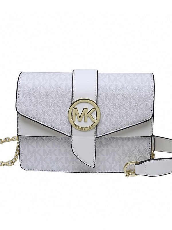 Nuevo bolso cruzado de moda 2025, con letras pequeñas cuadradas de un solo hombro texturizado, con cadena, bandolera de gran capacidad