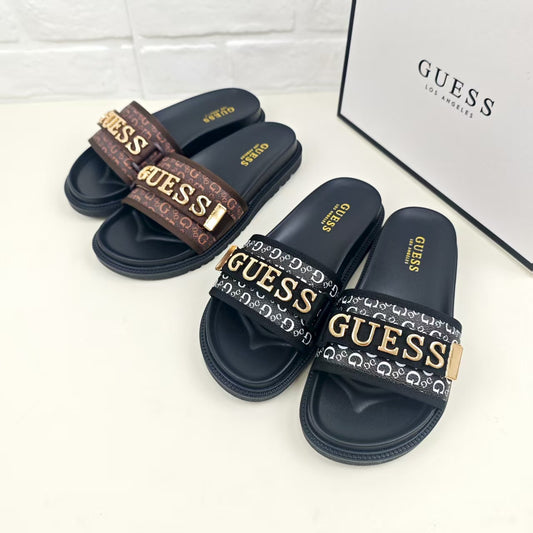Zapatillas transfronterizas, verano, GUESS, nuevas sandalias de moda europeas de influencers al aire libre, sandalias de marca de moda al aire libre