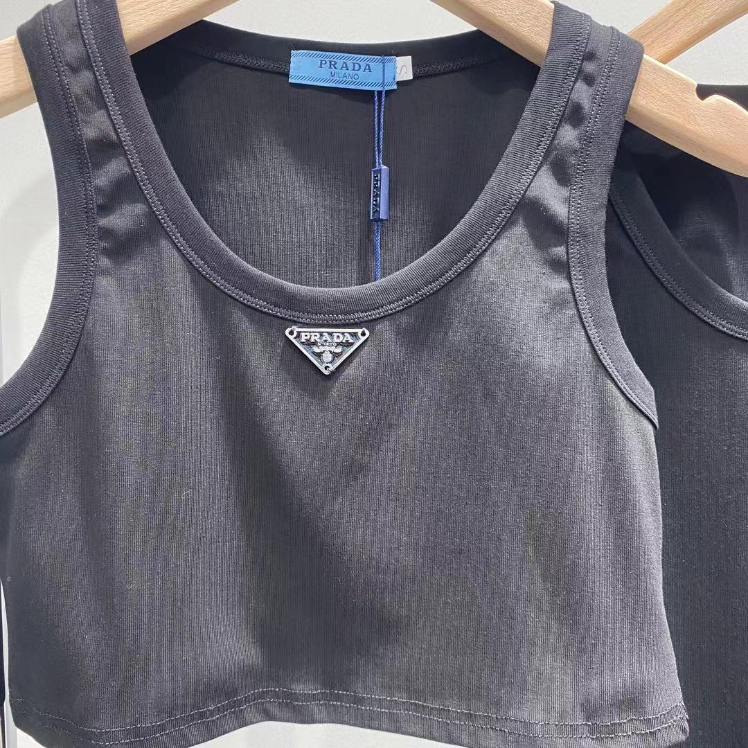 Camiseta Sin Mangas Mujer Etiqueta Triangular | Pantalones Cortos Versátiles