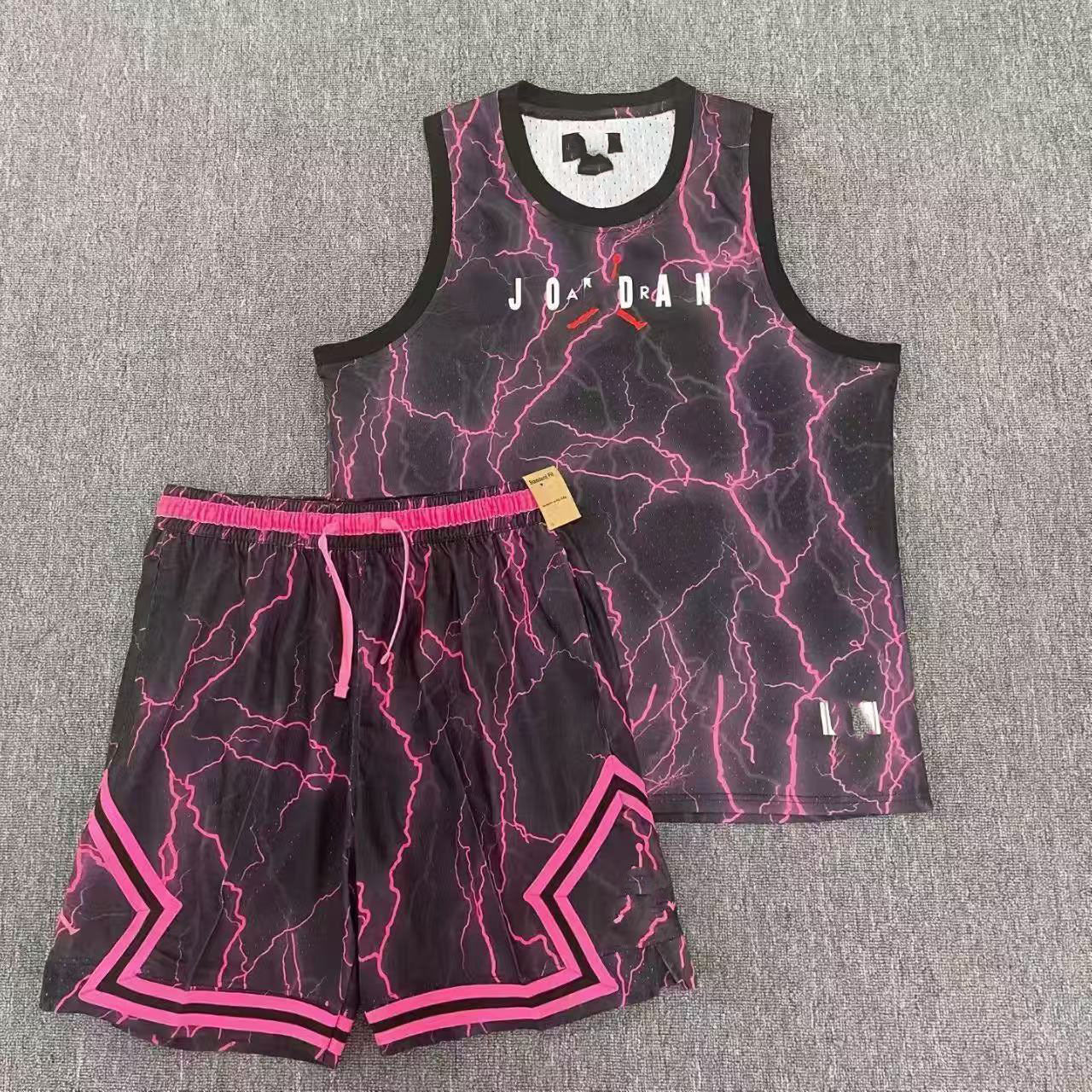 Nuevo chaleco deportivo de baloncesto Flying Man con pantalones cortos, chaleco deportivo casual de correr de secado rápido, transpirable y holgado