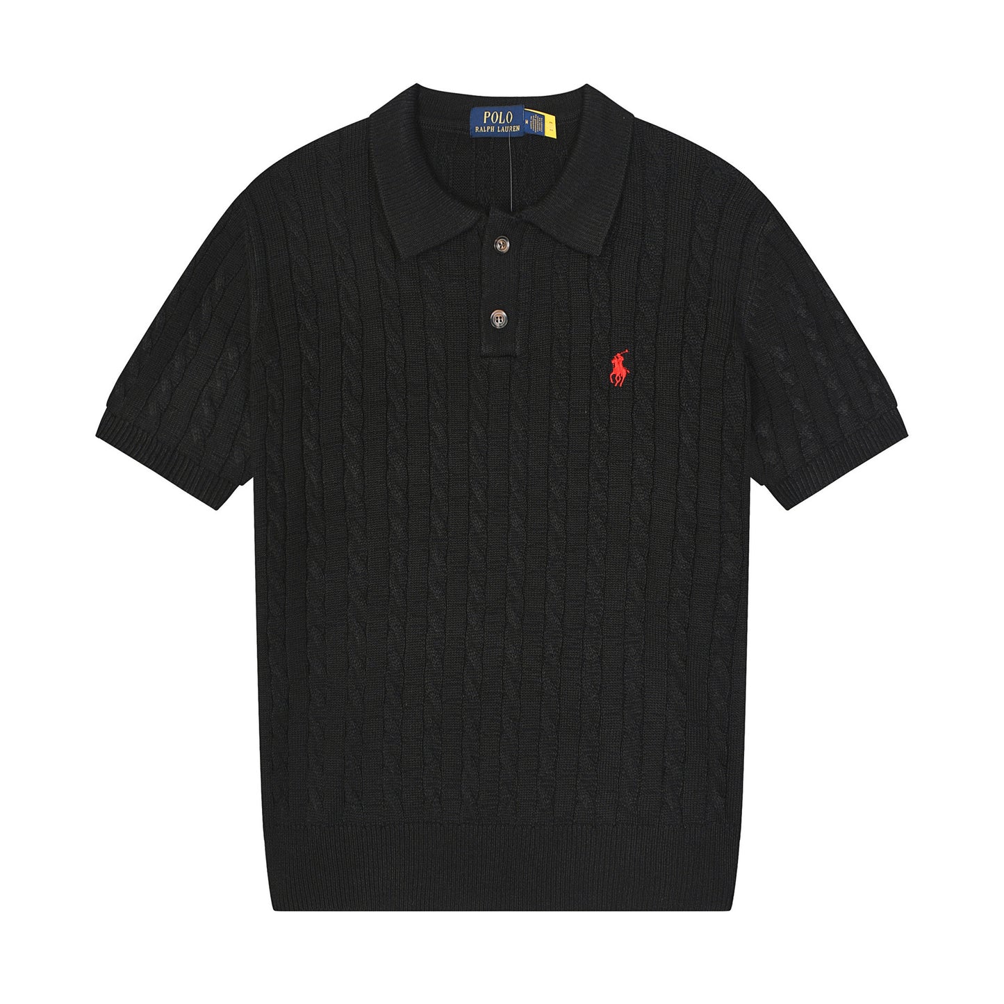 Polo de verano transfronterizo con coleta de caballo bordada de hombre, camisa de pelo de algodón puro de manga corta con solapa
